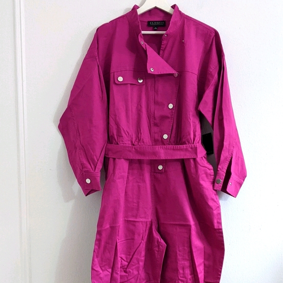 Eloquii Denim Boiler Suit - Picture 3 of 7